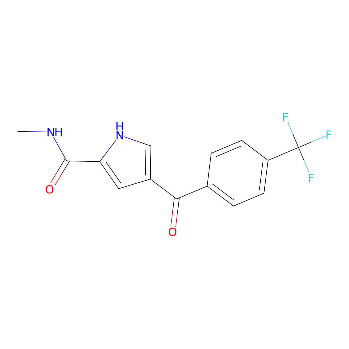 N-methyl-4-[4-(trifluoromethyl)benzoyl]-1H-pyrrole-2-carboxamide molecular structure, CAS 241146-99-6