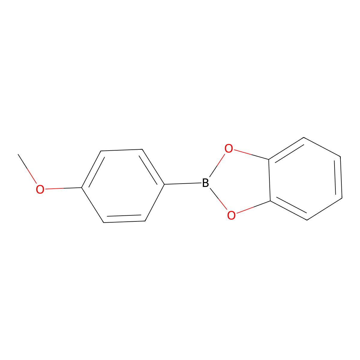 2-(4-Methoxyphenyl)-1,3,2-benzodioxaborole molecular structure, CAS 241147-91-1