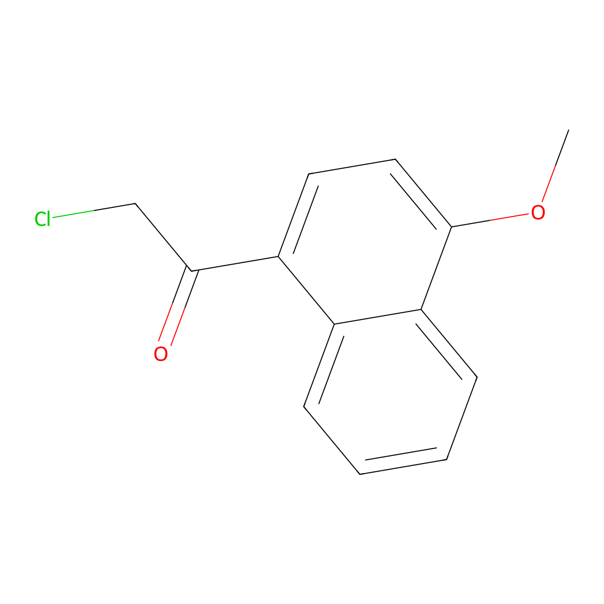 2-Chloro-1-(4-methoxynaphthalen-1-yl)ethan-1-one molecular structure, CAS 241149-06-4