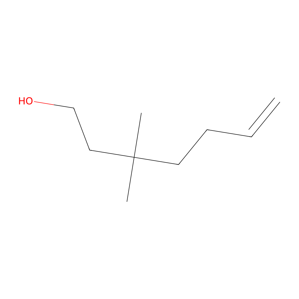 3,3-Dimethylhept-6-en-1-ol molecular structure, CAS 241151-50-8