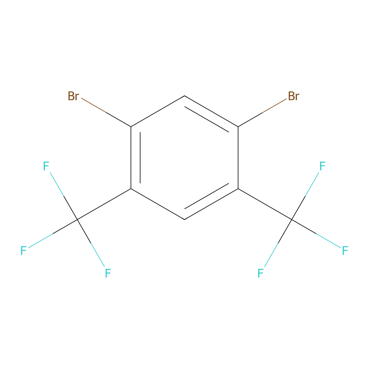 1,5-Dibromo-2,4-bis(trifluoromethyl)benzene molecular structure, CAS 241151-55-3