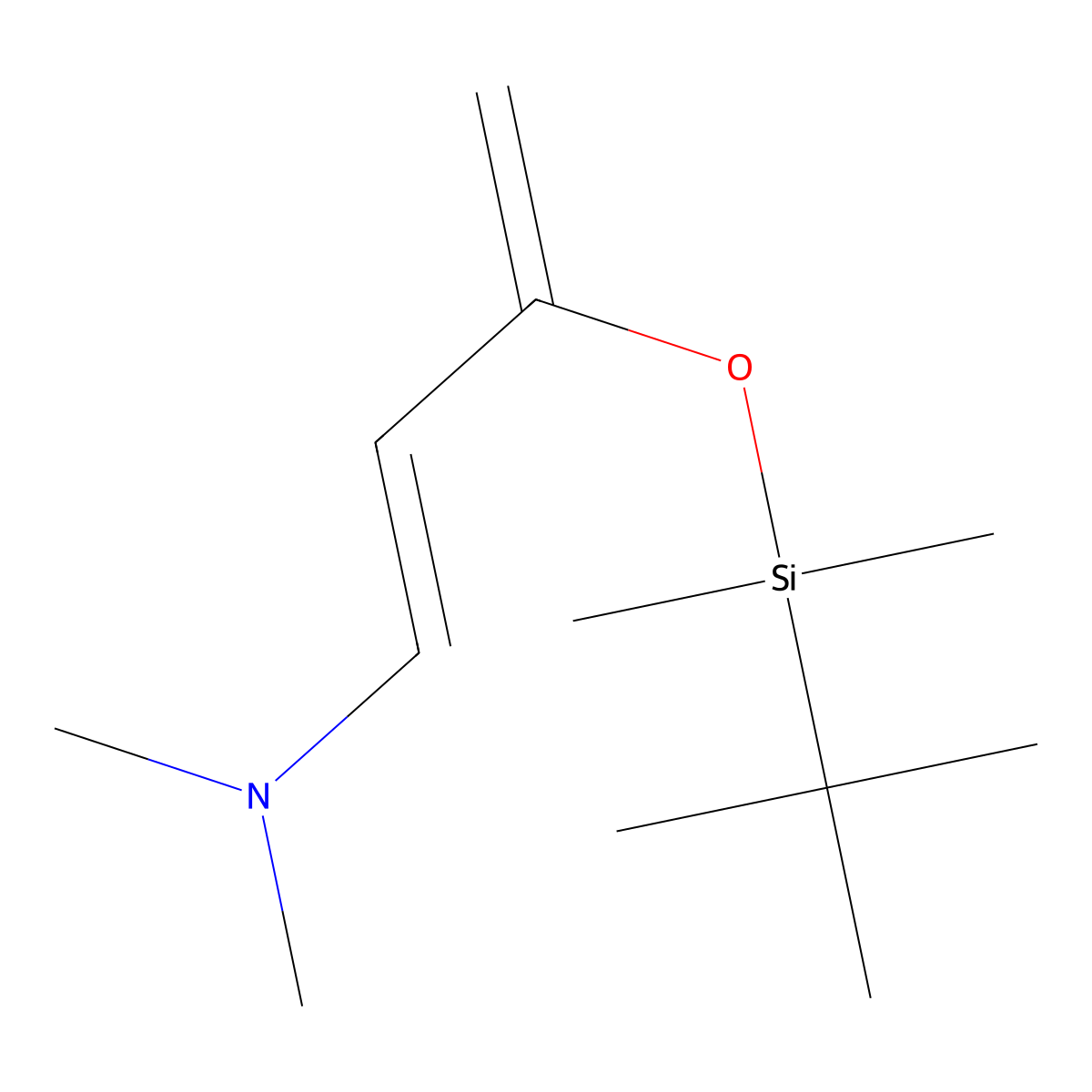 3-[tert-butyl(dimethyl)silyl]oxy-N,N-dimethylbuta-1,3-dien-1-amine molecular structure, CAS 241153-66-2