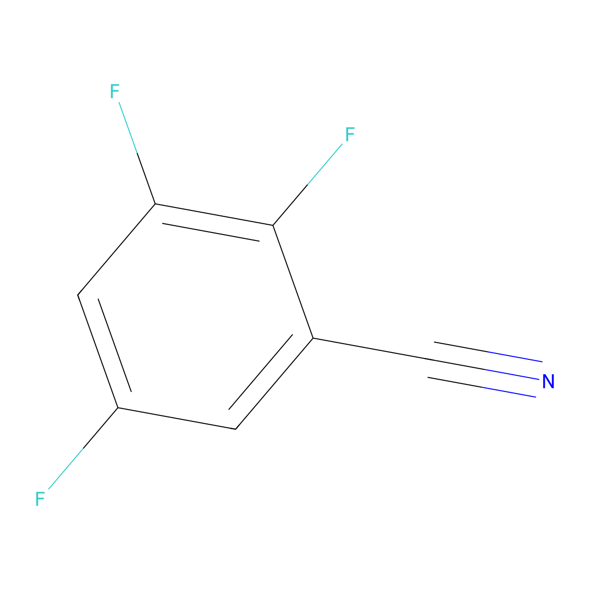 2,3,5-Trifluorobenzonitrile molecular structure, CAS 241154-09-6