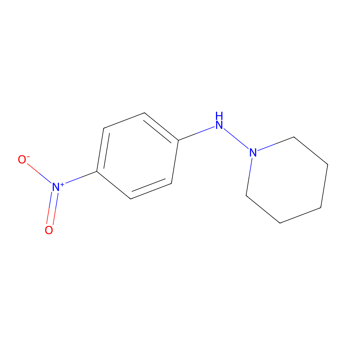 N-(4-Nitrophenyl)-1-piperidinamine molecular structure, CAS 241154-20-1