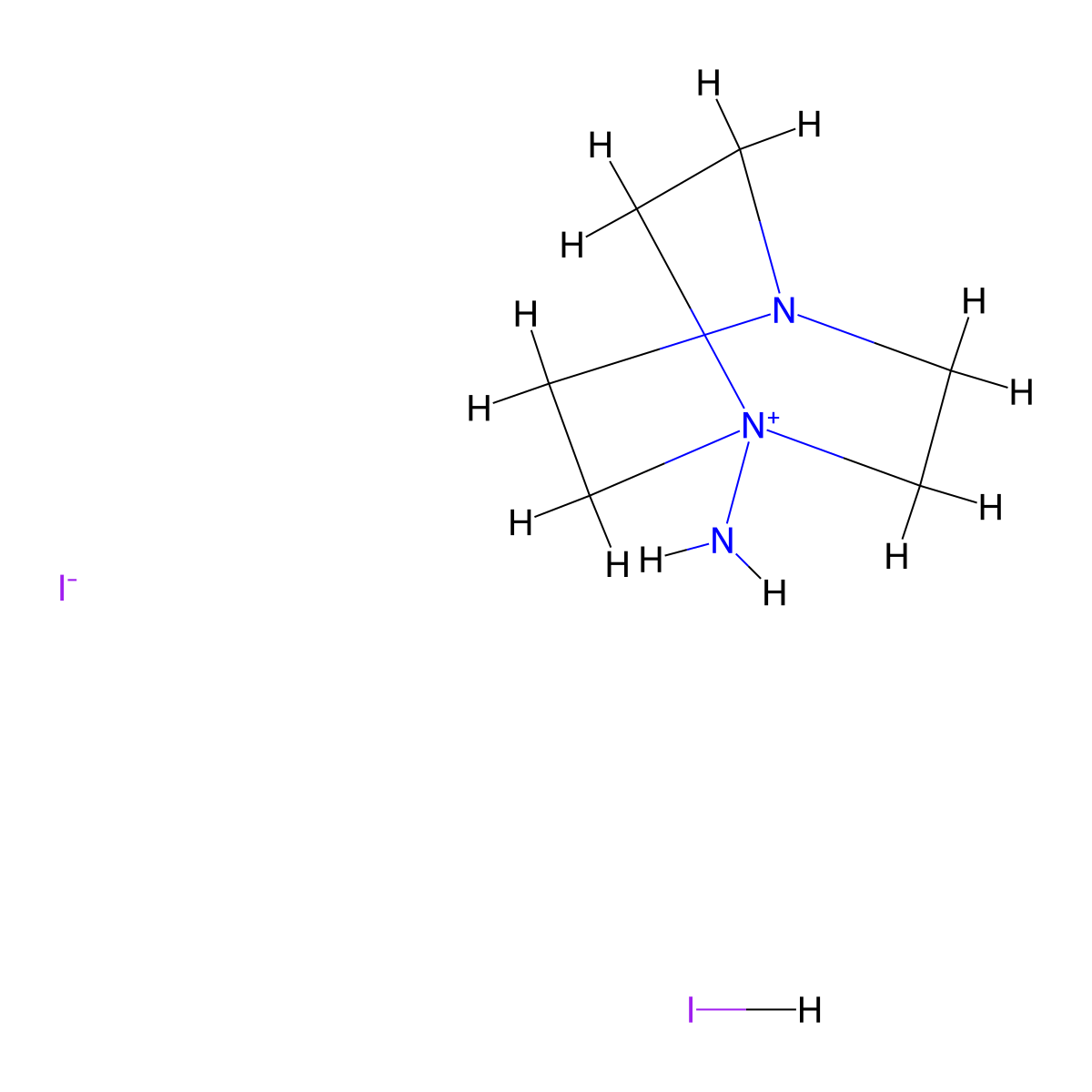 1-Amino-1,4-diazabicyclo[2.2.2]octan-1-ium iodide hydroiodide molecular structure, CAS 2411581-06-9