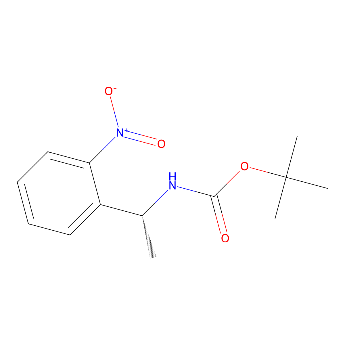 (R)-tert-Butyl (1-(2-nitrophenyl)ethyl)carbamate molecular structure, CAS 2411591-10-9