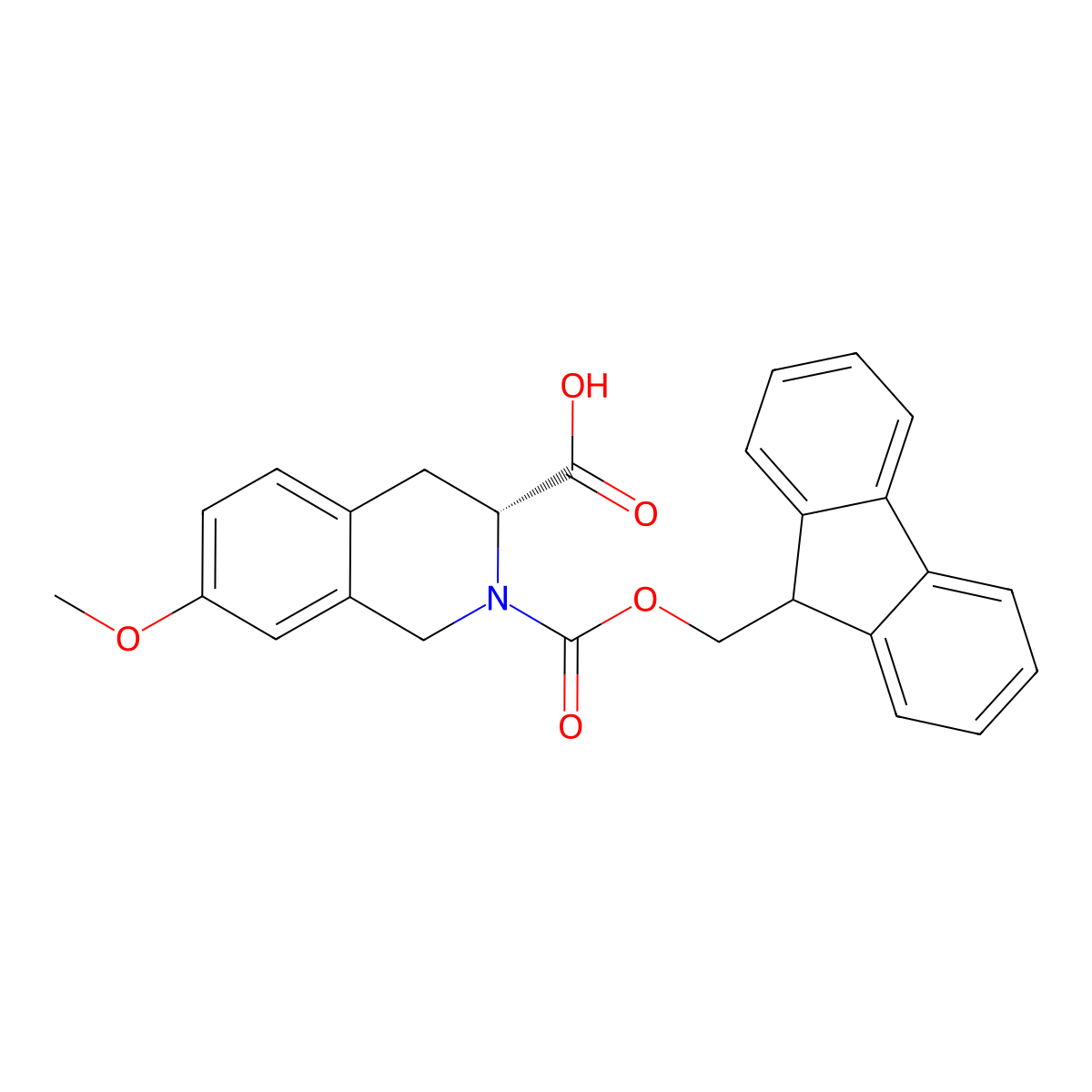 Fmoc-D-Tic(7-OMe)-OH molecular structure, CAS 2411591-23-4