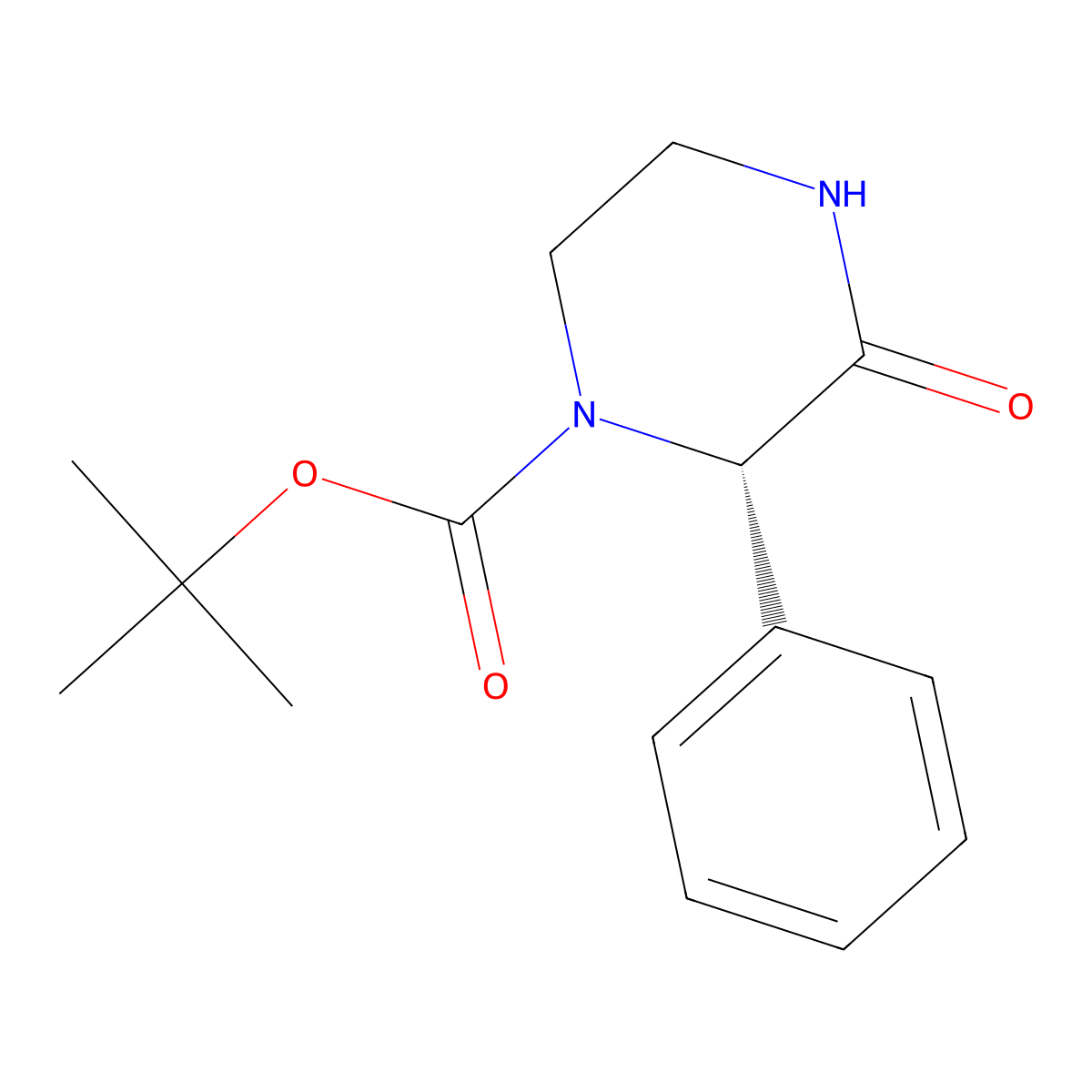 (S)-tert-Butyl 3-oxo-2-phenylpiperazine-1-carboxylate molecular structure, CAS 2411591-34-7