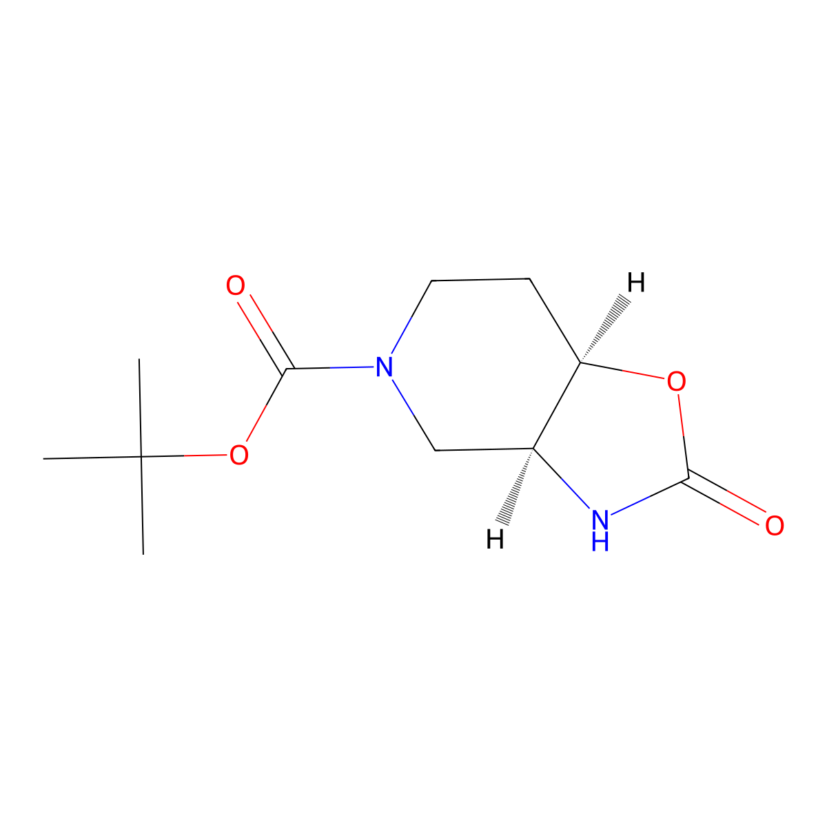tert-butyl (3aS,7aR)-2-oxo-3,3a,4,6,7,7a-hexahydrooxazolo[4,5-c]pyridine-5-carboxylate molecular structure, CAS 2411591-80-3