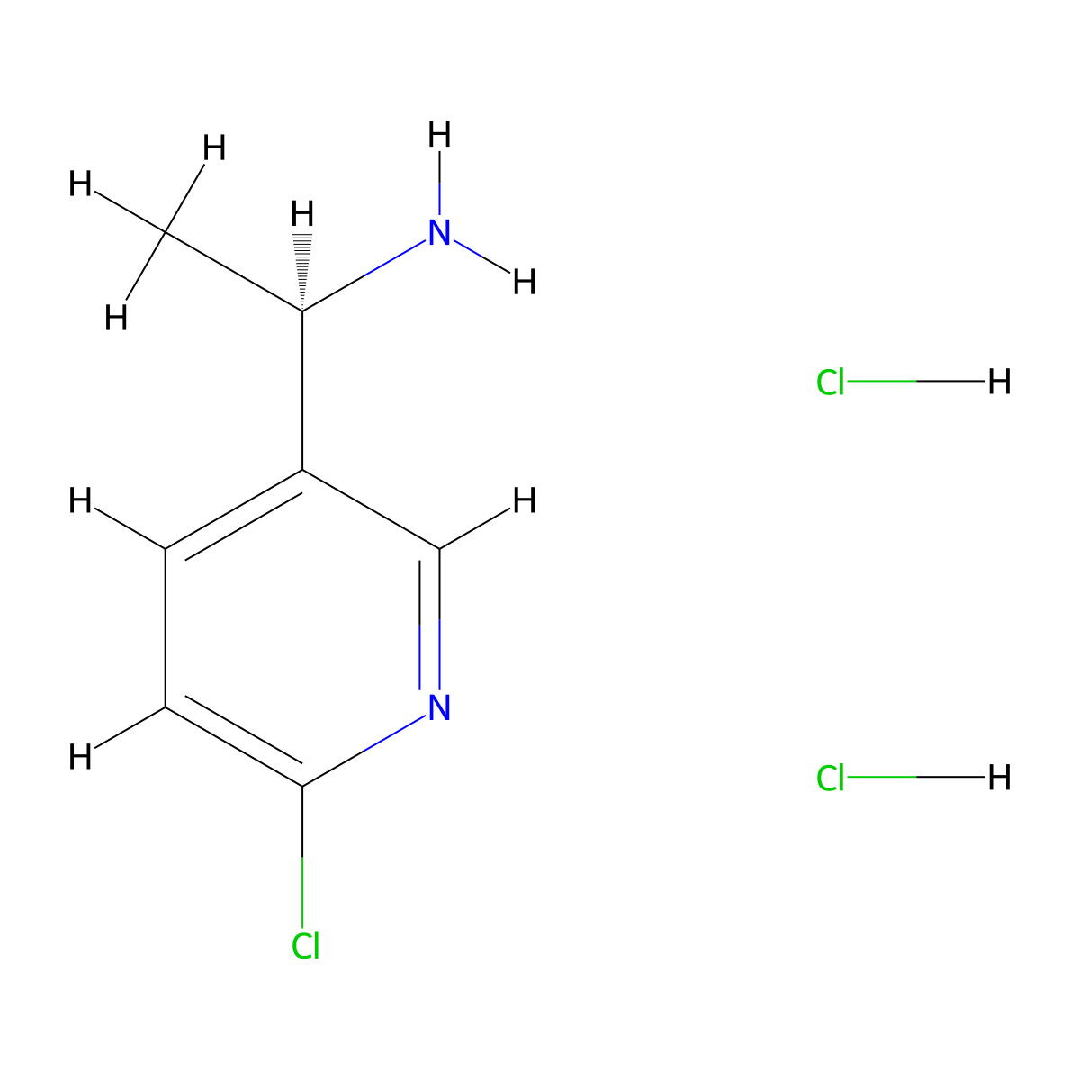 (R)-1-(6-Chloropyridin-3-yl)ethan-1-amine dihydrochloride molecular structure, CAS 2411591-91-6