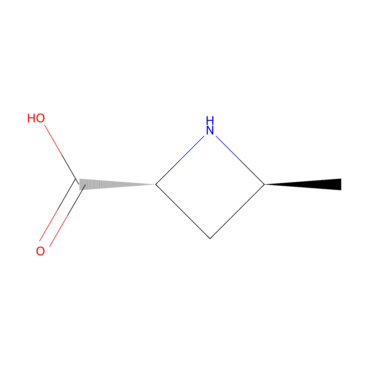 (2R,4S)-4-Methylazetidine-2-carboxylic acid molecular structure, CAS 2411592-00-0