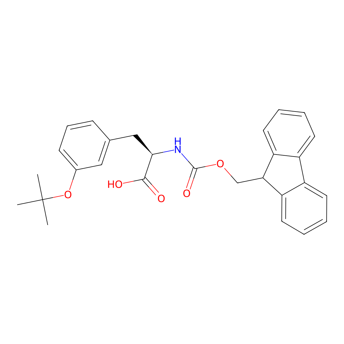 (2R)-2-(9H-fluoren-9-ylmethoxycarbonylamino)-3-[3-[(2-methylpropan-2-yl)oxy]phenyl]propanoic acid molecular structure, CAS 2411592-04-4