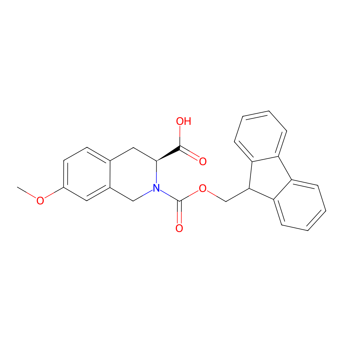 (S)-2-Fmoc-7-methoxy-1,2,3,4-tetrahydroisoquinoline-3-carboxylic Acid molecular structure, CAS 2411592-25-9