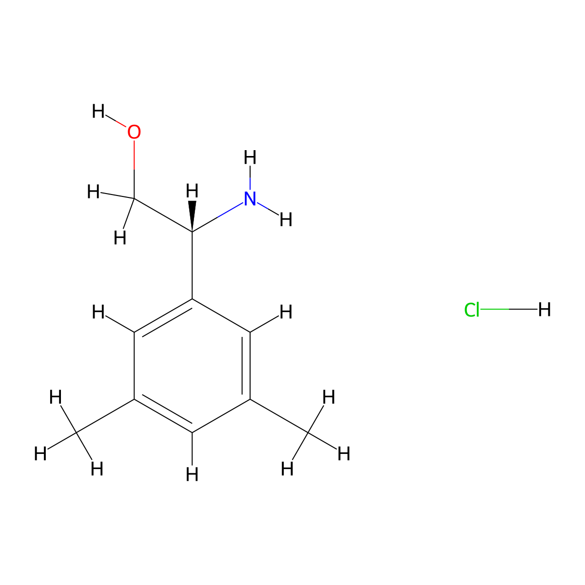 (R)-2-Amino-2-(3,5-dimethylphenyl)ethan-1-ol hydrochloride molecular structure, CAS 2411592-34-0