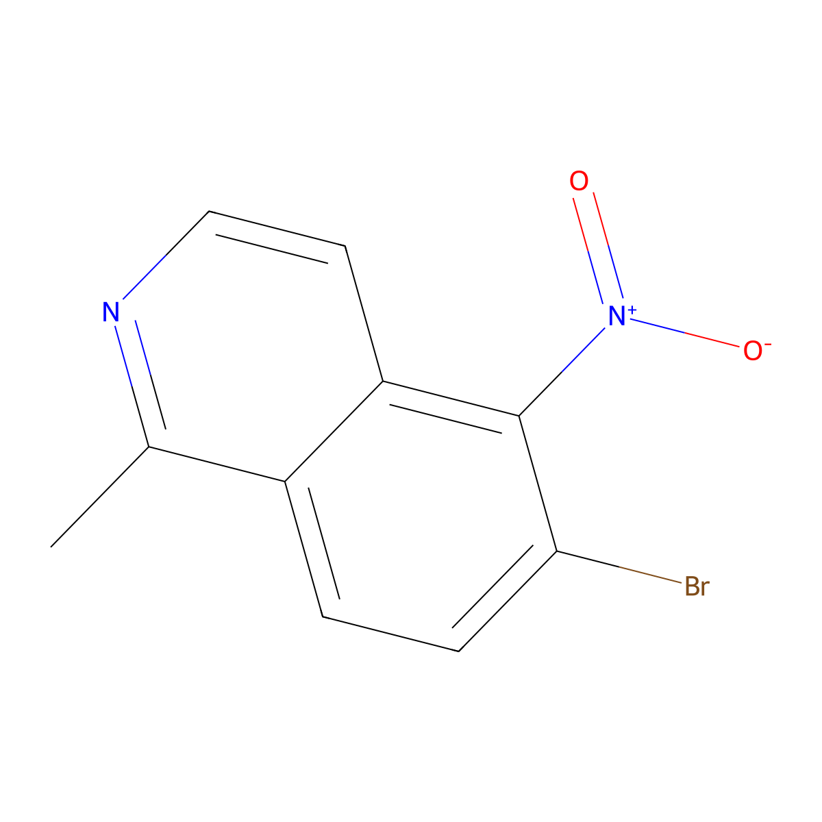 6-Bromo-1-methyl-5-nitroisoquinoline molecular structure, CAS 2411634-31-4