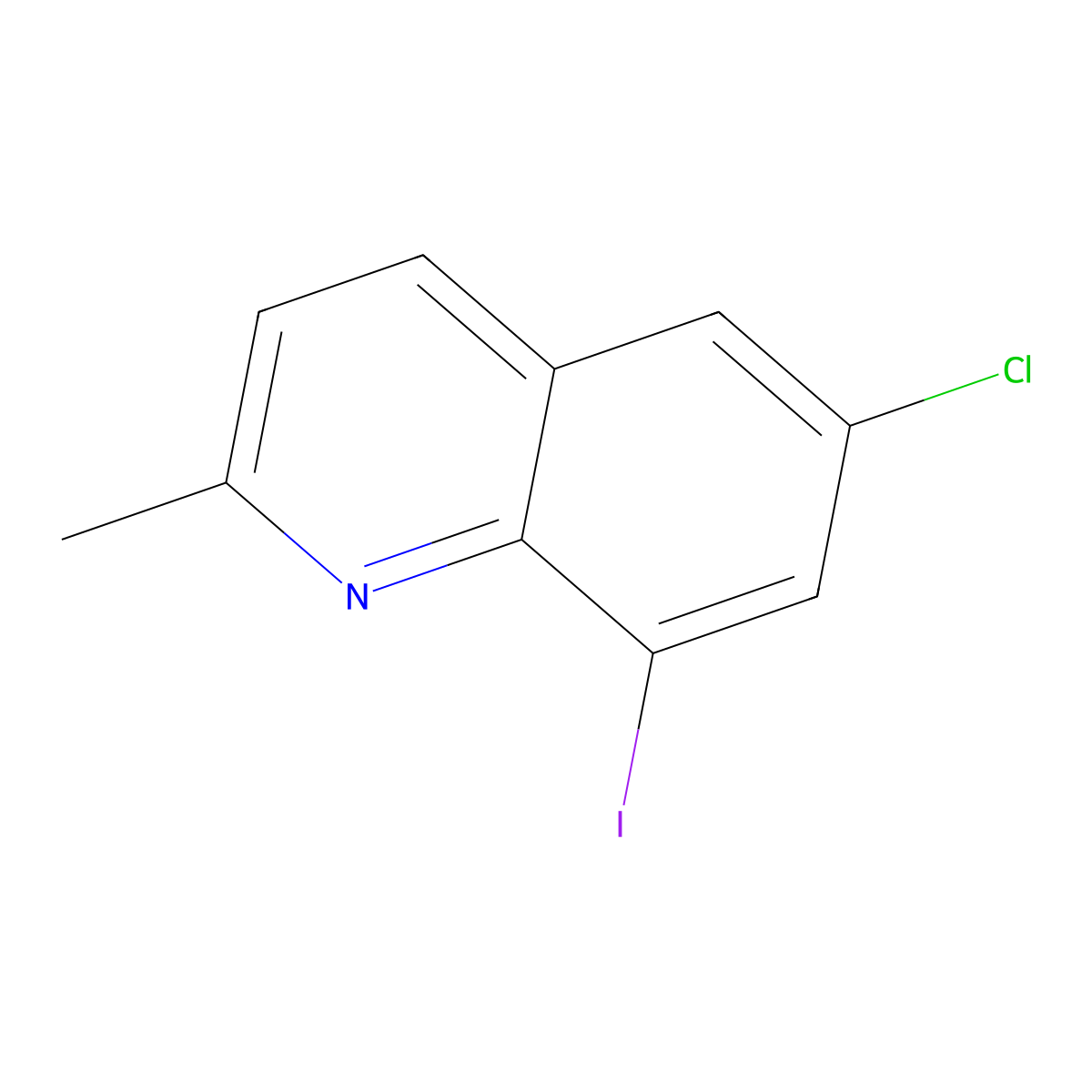 6-Chloro-8-iodo-2-methylquinoline molecular structure, CAS 2411634-75-6