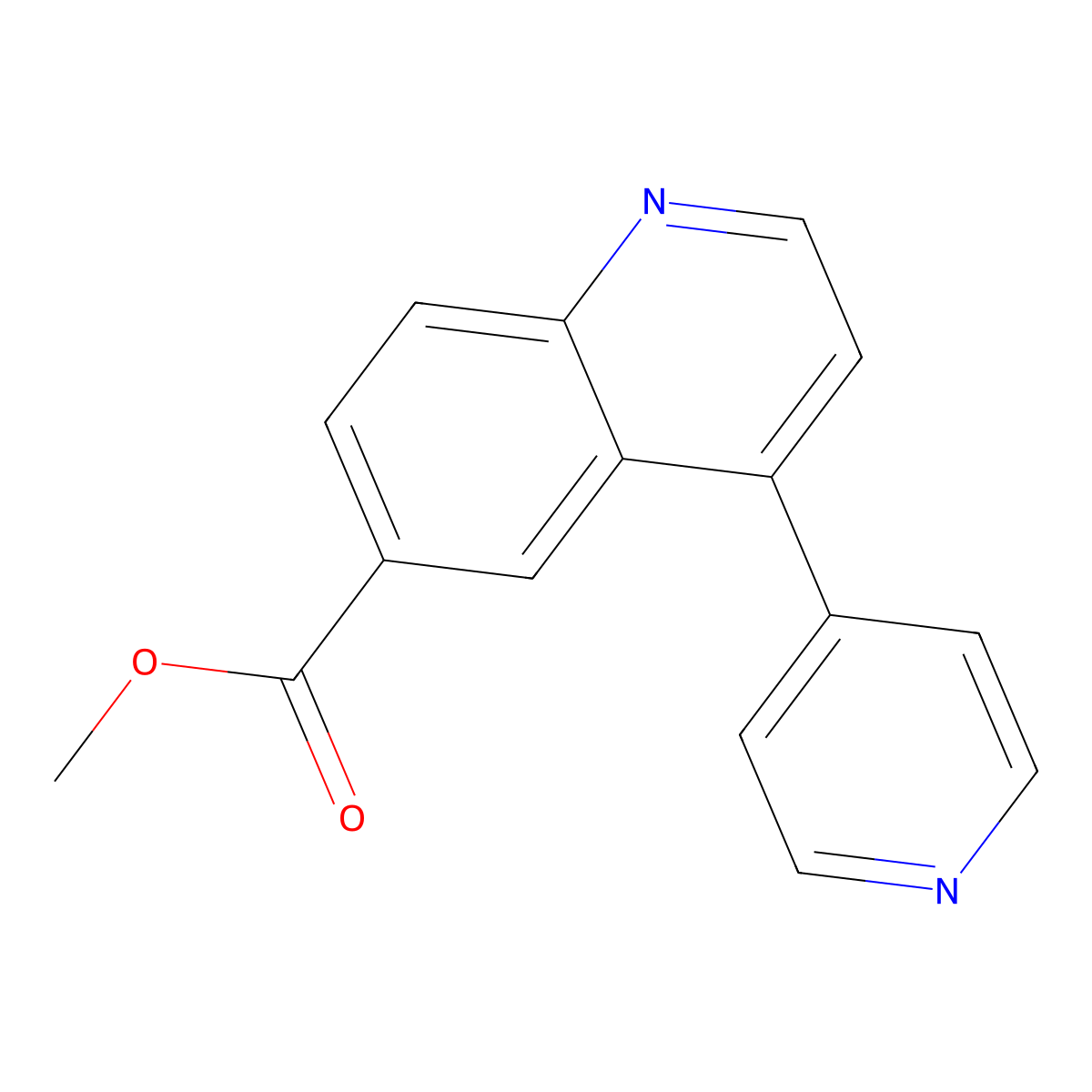 Methyl 4-(pyridin-4-yl)quinoline-6-carboxylate molecular structure, CAS 2411634-96-1
