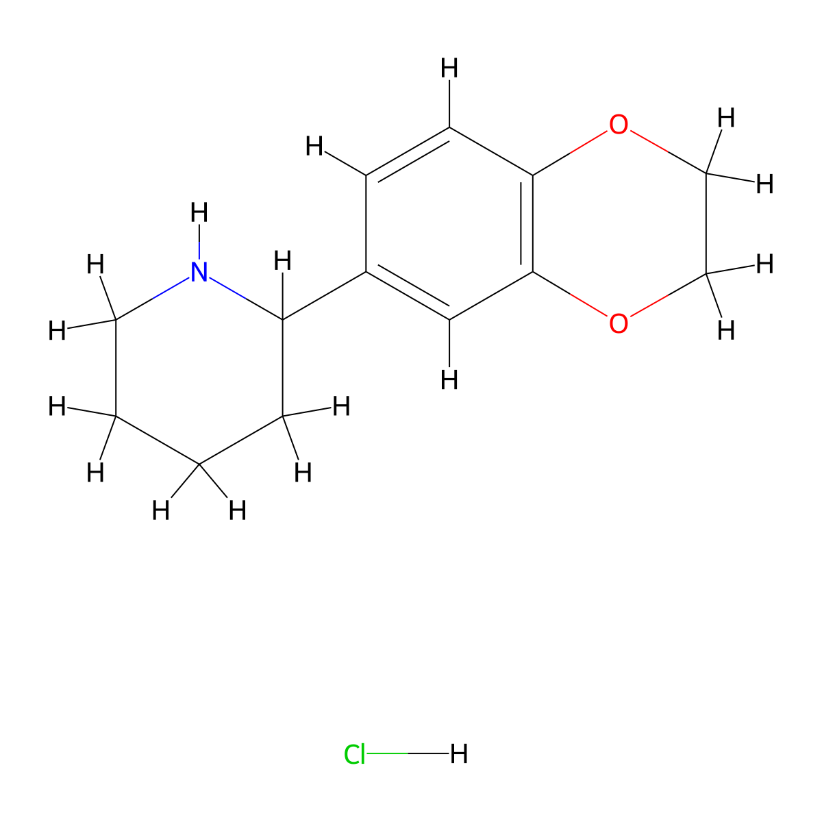 2-(2,3-Dihydrobenzo[b][1,4]dioxin-6-yl)piperidine hydrochloride molecular structure, CAS 2411635-23-7