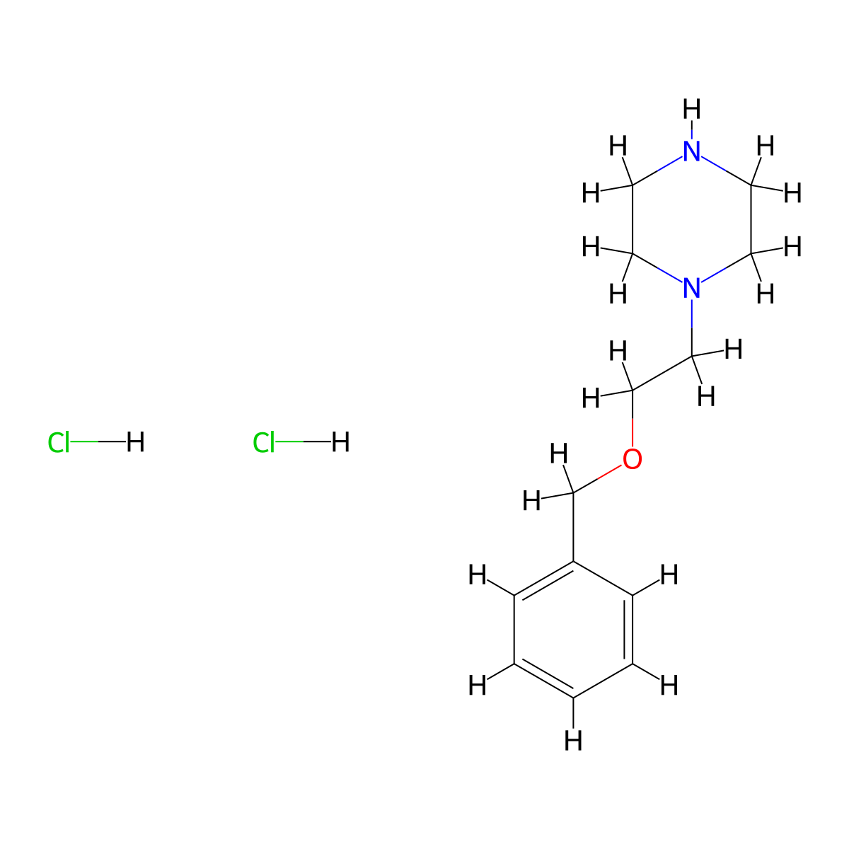 1-(2-(Benzyloxy)ethyl)piperazine dihydrochloride molecular structure, CAS 2411635-76-0