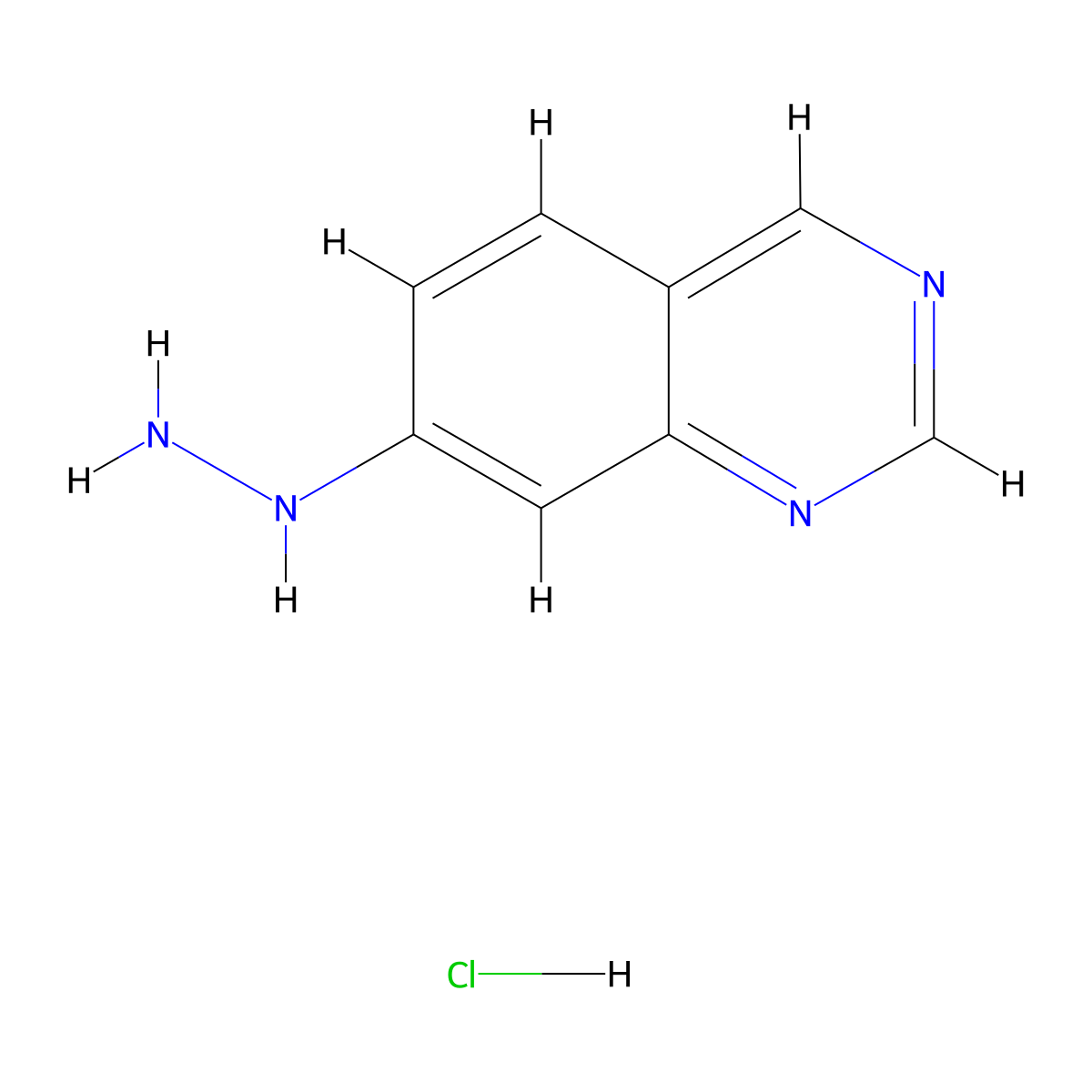 7-Hydrazinylquinazoline hydrochloride molecular structure, CAS 2411635-84-0