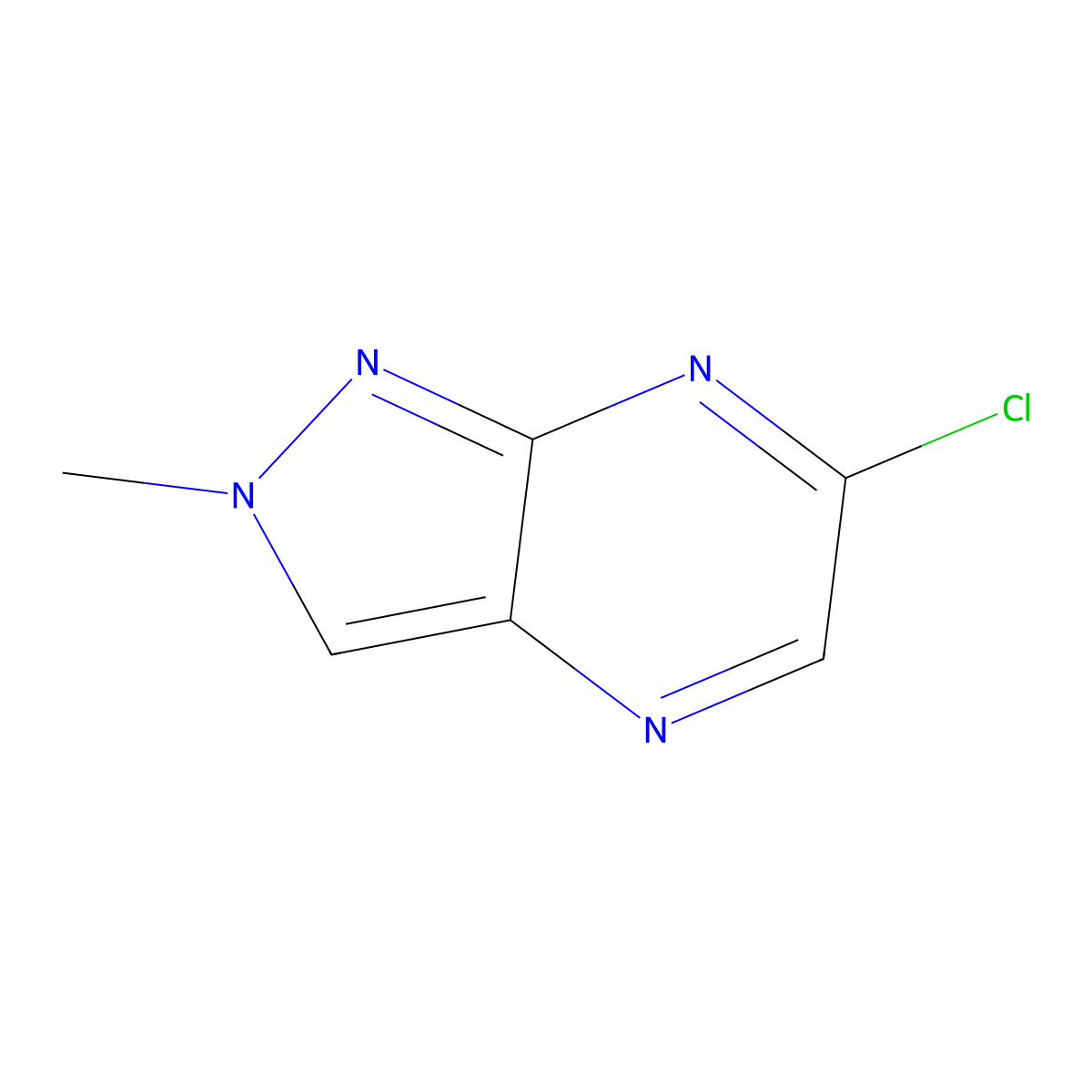 6-chloro-2-methyl-2H-pyrazolo(3,4-b)pyrazine molecular structure, CAS 2411635-86-2