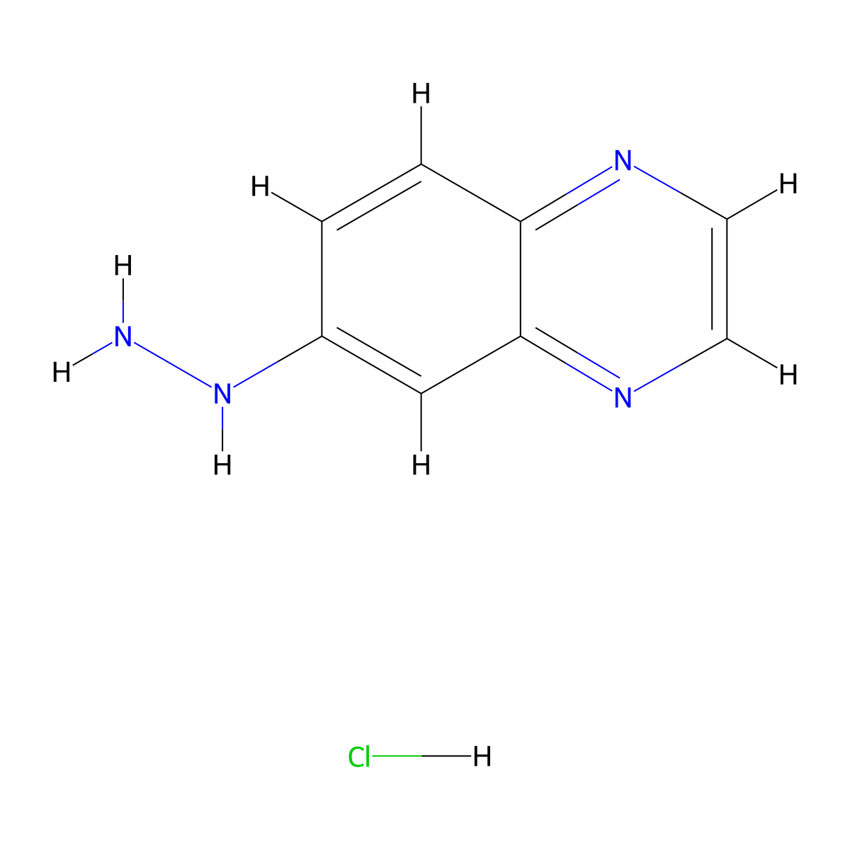 6-Hydrazinylquinoxaline hydrochloride molecular structure, CAS 2411635-88-4