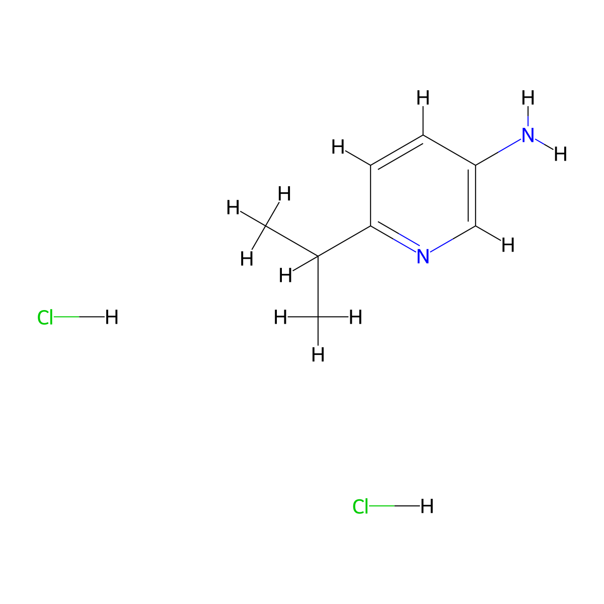 6-Isopropylpyridin-3-amine dihydrochloride molecular structure, CAS 2411636-04-7