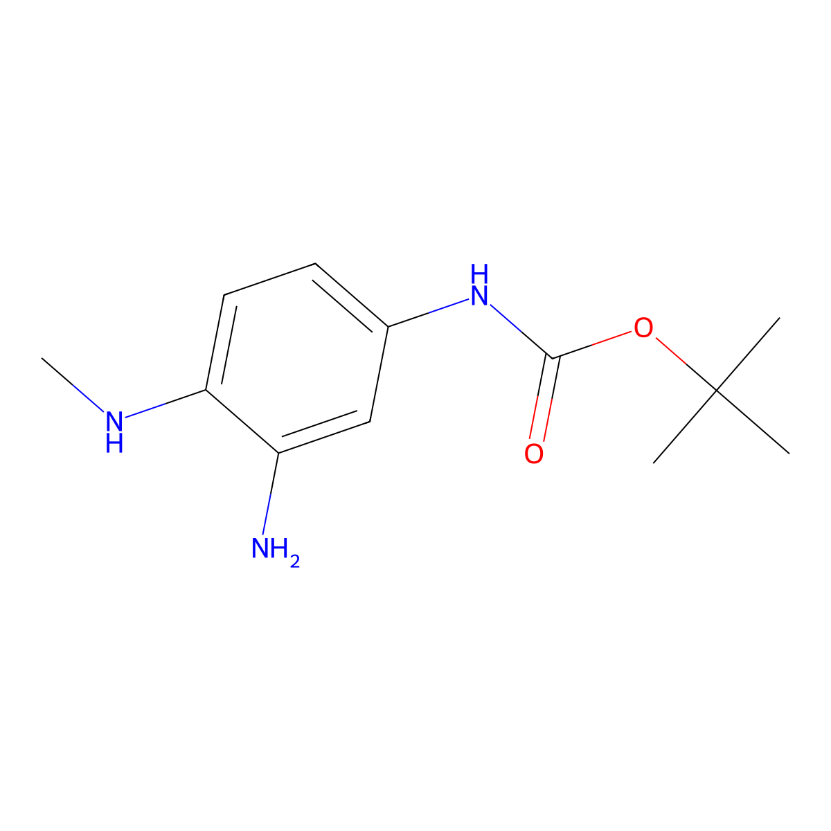 Tert-butyl 3-amino-4-(methylamino)phenylcarbamate molecular structure, CAS 2411636-15-0
