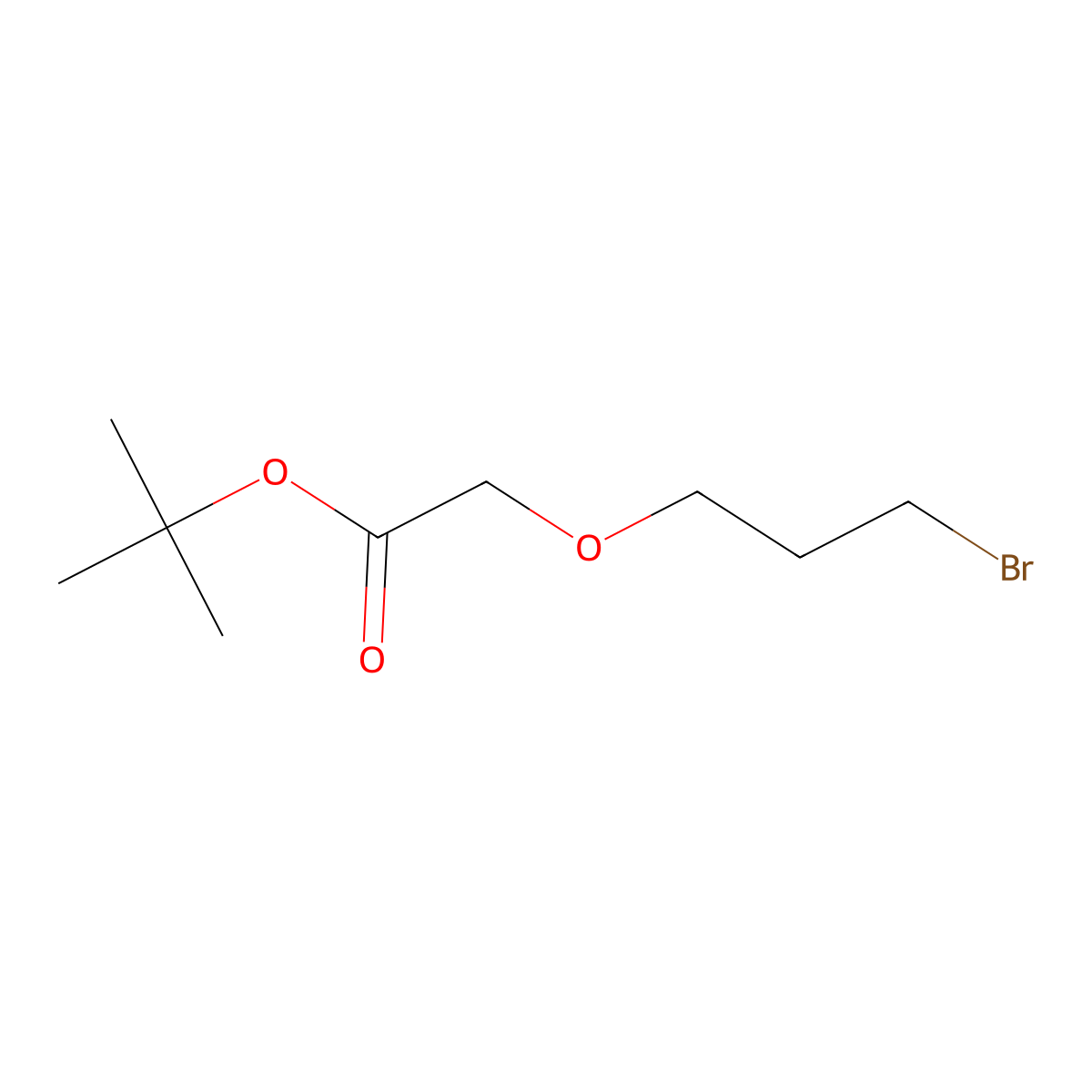 Tert-butyl 2-(3-bromopropoxy)acetate molecular structure, CAS 2411636-18-3