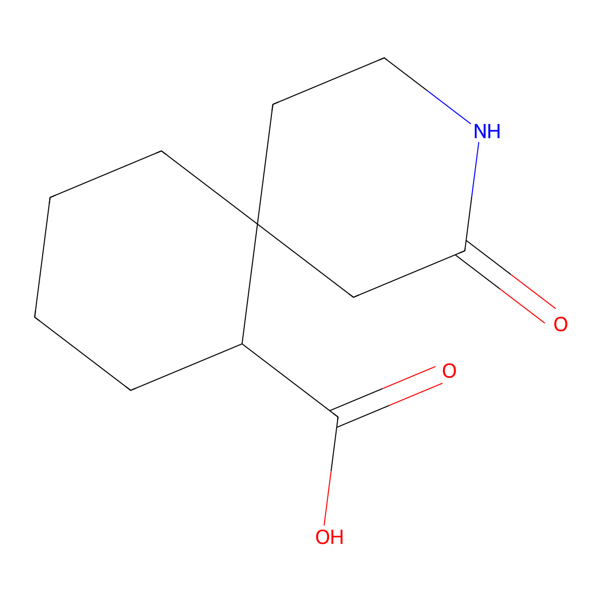 4-Oxo-3-azaspiro[5.5]undecane-11-carboxylic acid molecular structure, CAS 2411637-46-0