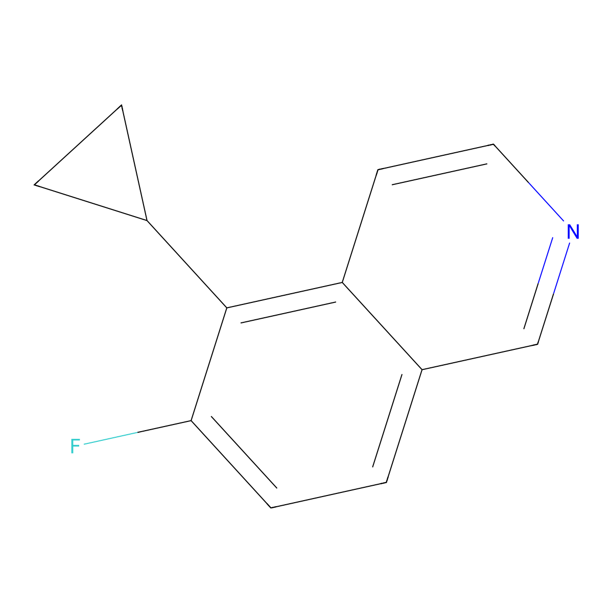 5-Cyclopropyl-6-fluoroisoquinoline molecular structure, CAS 2411637-51-7