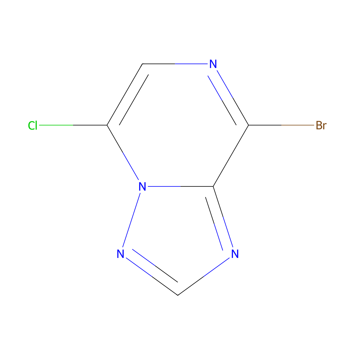 8-Bromo-5-chloro-[1,2,4]triazolo[1,5-a]pyrazine molecular structure, CAS 2411637-61-9