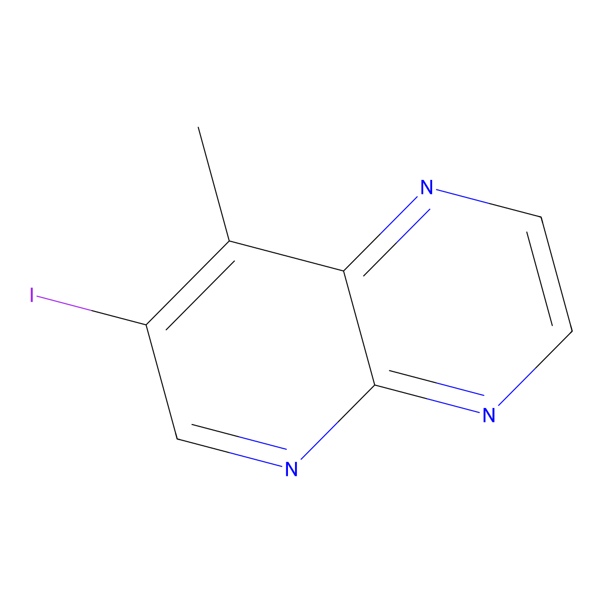 7-Iodo-8-methylpyrido[2,3-b]pyrazine molecular structure, CAS 2411638-07-6
