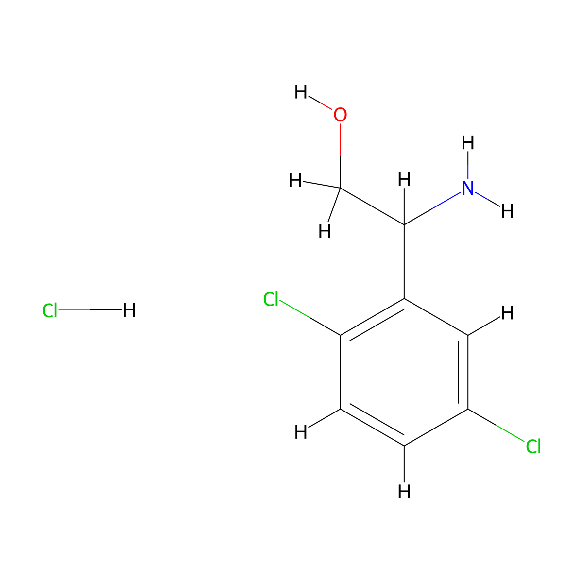 2-Amino-2-(2,5-dichlorophenyl)ethanol hydrochloride molecular structure, CAS 2411638-49-6