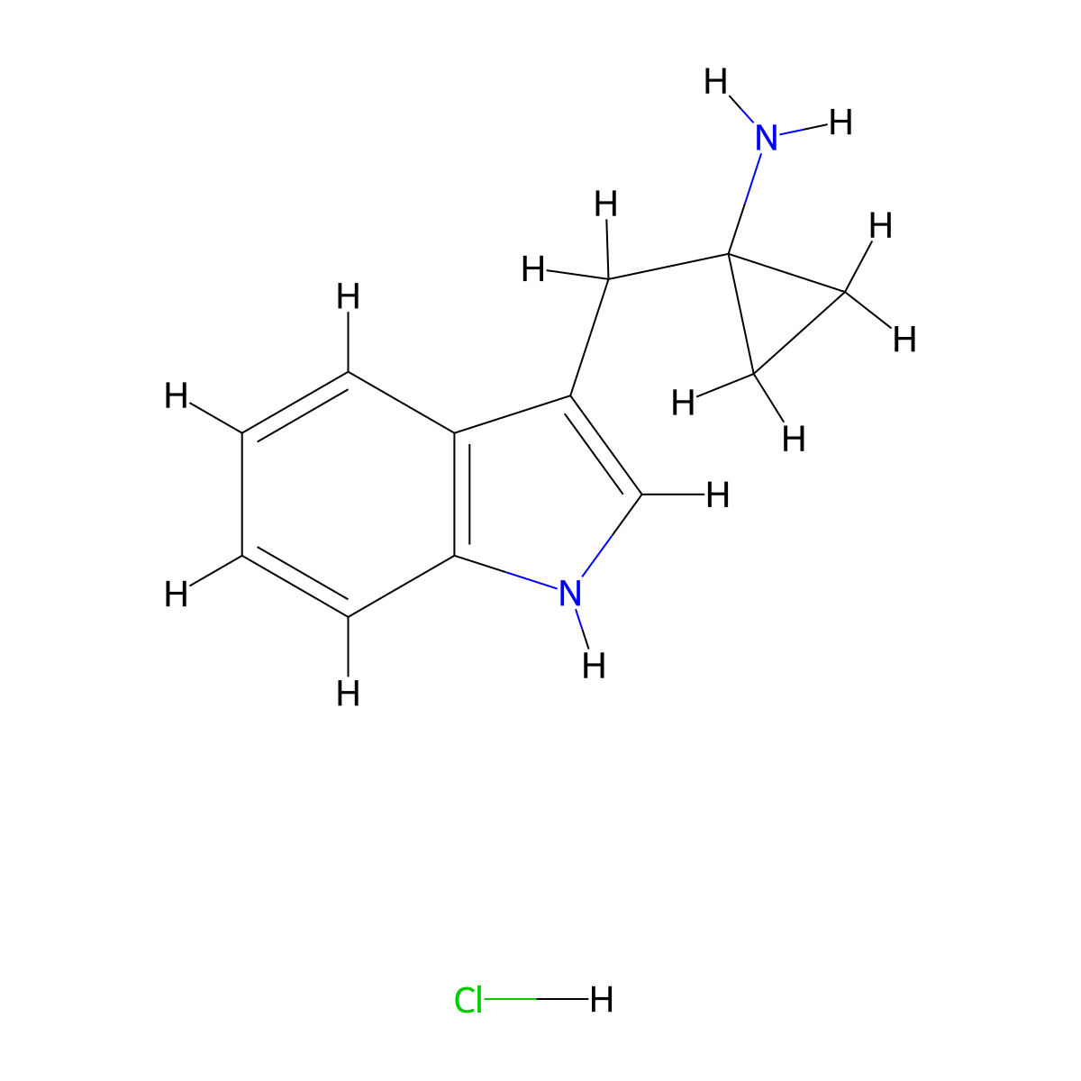 1-[(1H-indol-3-yl)methyl]cyclopropan-1-amine hydrochloride molecular structure, CAS 2411638-56-5