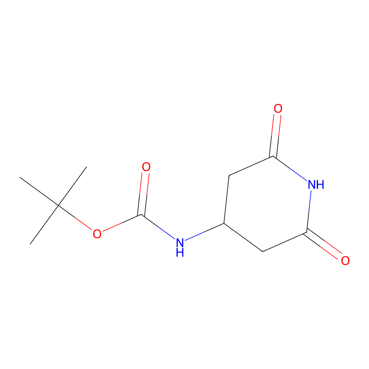 tert-Butyl (2,6-dioxopiperidin-4-yl)carbamate molecular structure, CAS 2411638-68-9