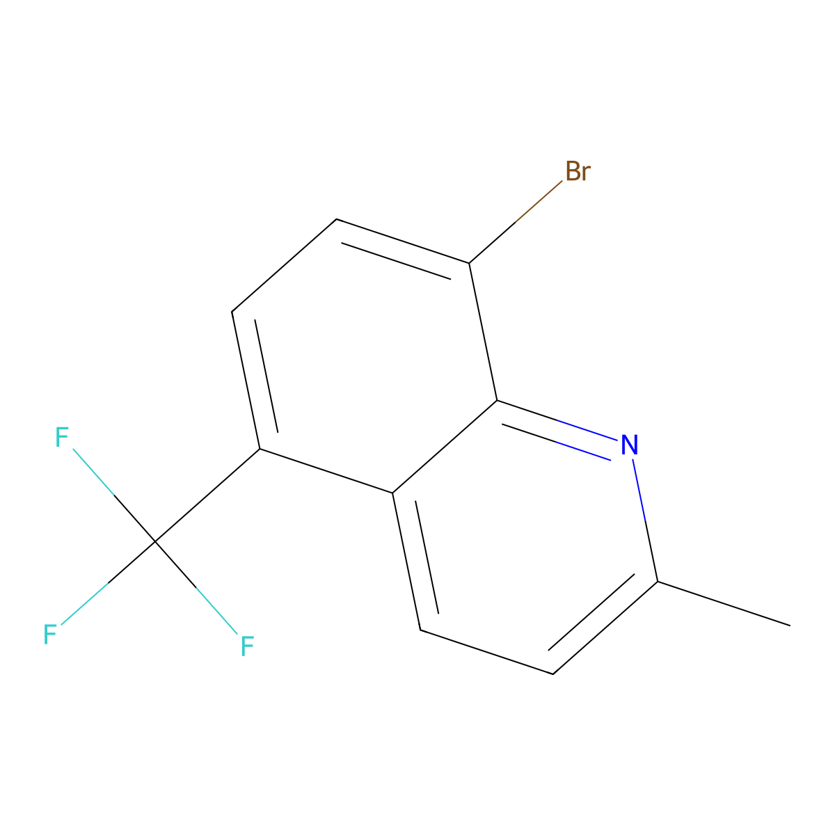 8-Bromo-2-methyl-5-(trifluoromethyl)quinoline molecular structure, CAS 2411639-35-3