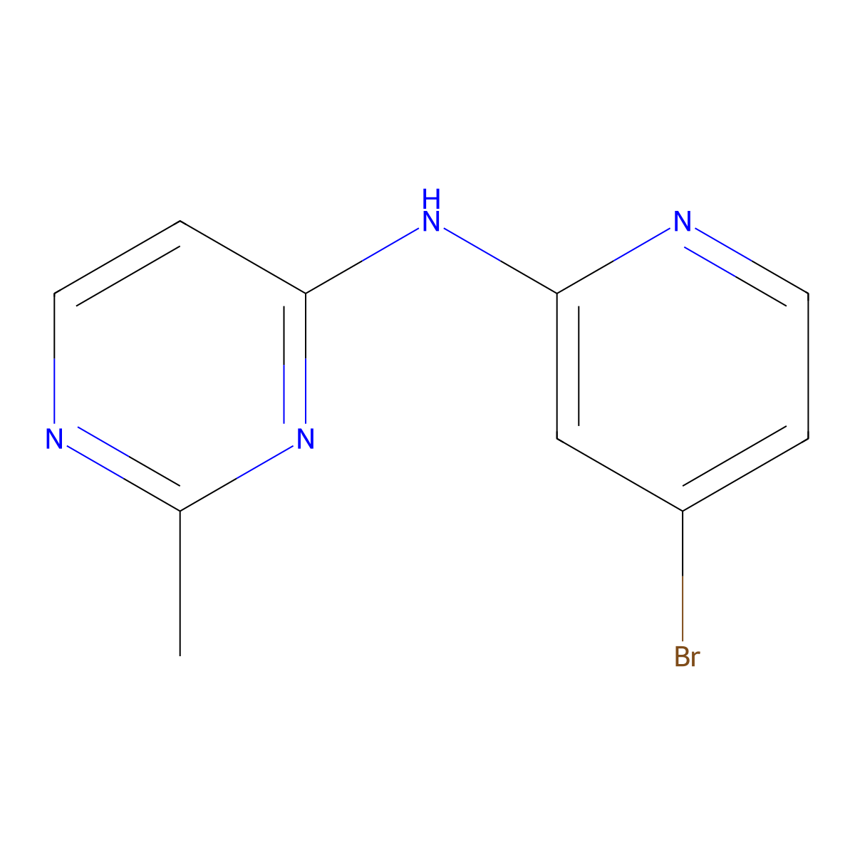 N-(4-bromopyridin-2-yl)-2-methylpyrimidin-4-amine molecular structure, CAS 2411639-42-2