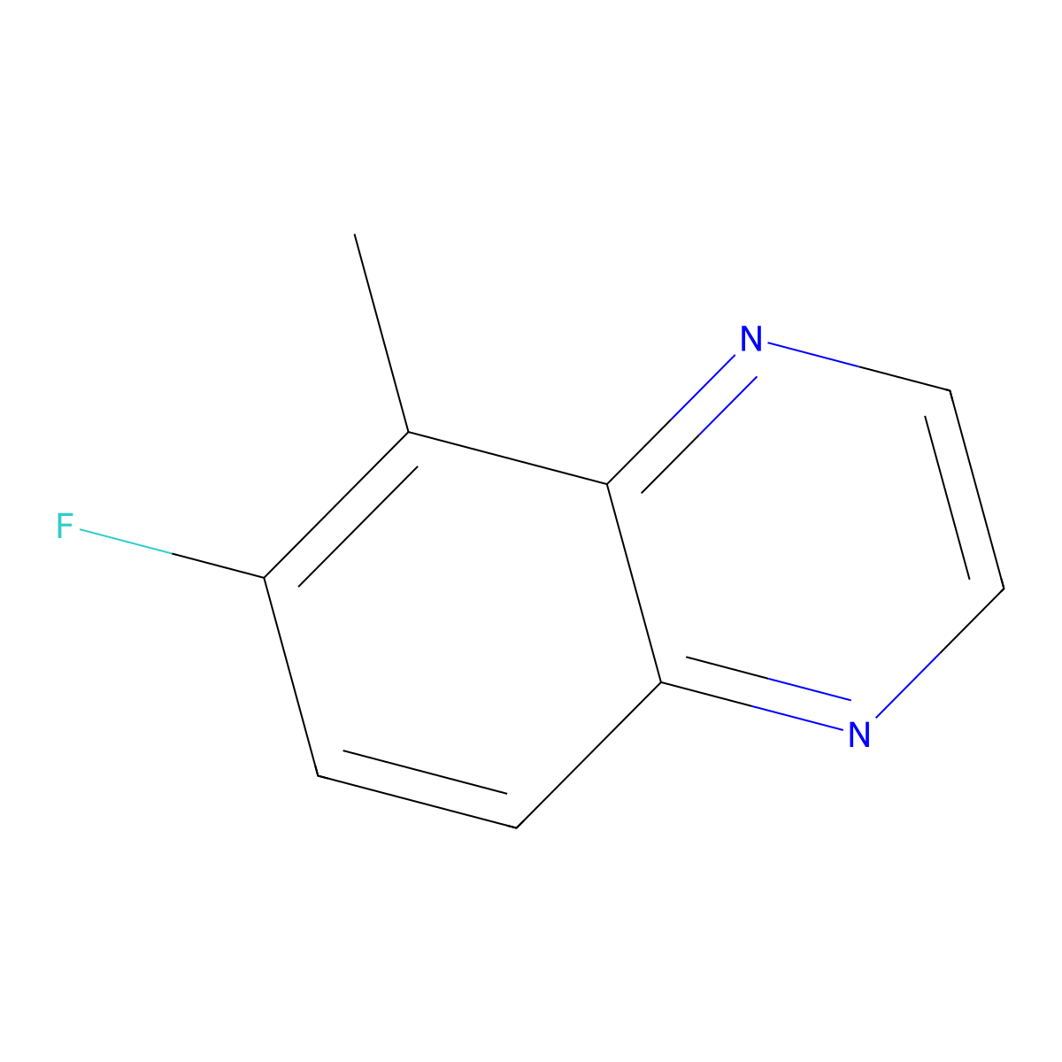 6-Fluoro-5-methylquinoxaline molecular structure, CAS 2411639-97-7