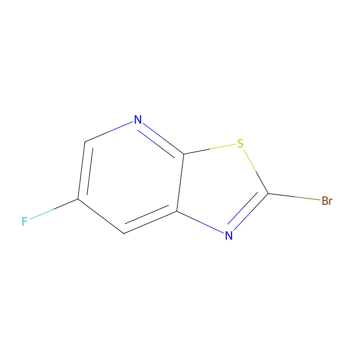 2-Bromo-6-fluorothiazolo[5,4-b]pyridine molecular structure, CAS 2411640-02-1