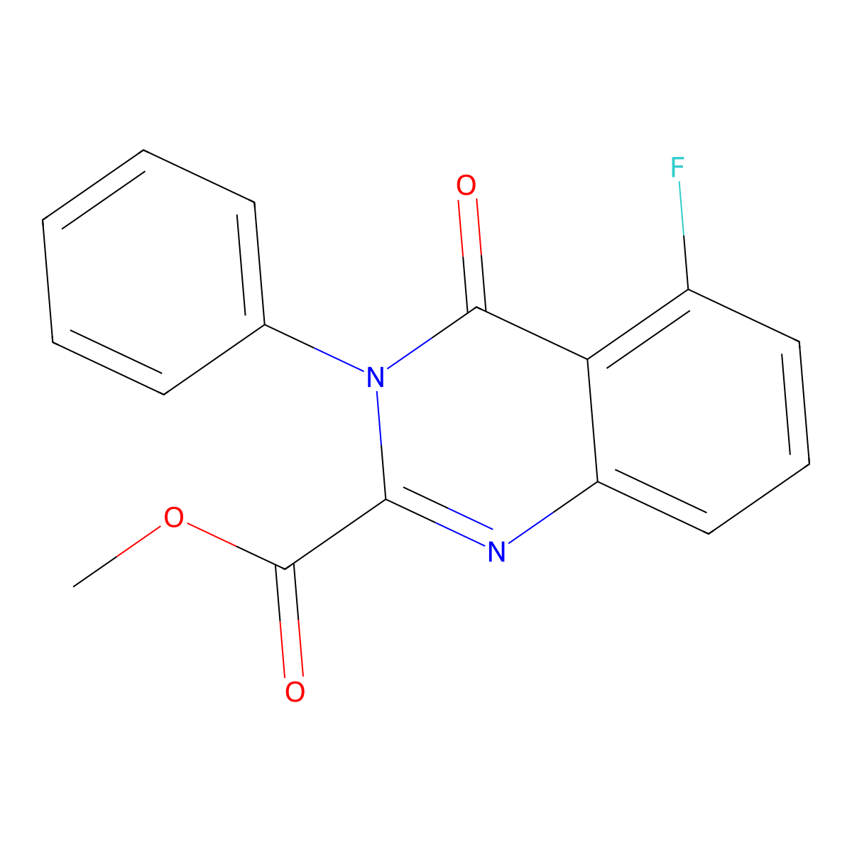 Methyl 5-fluoro-4-oxo-3-phenyl-3,4-dihydroquinazoline-2-carboxylate molecular structure, CAS 2411640-10-1