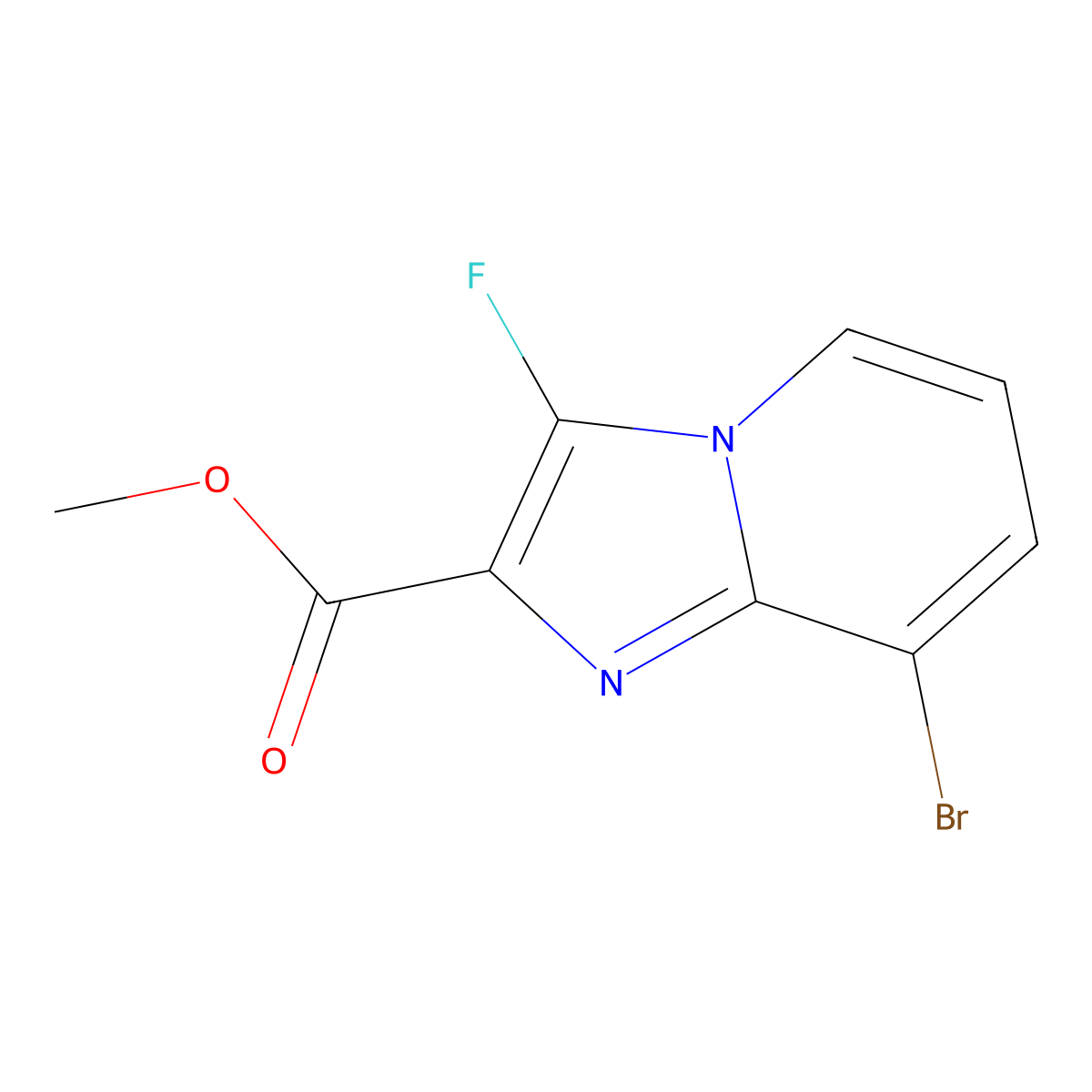 Methyl 8-bromo-3-fluoro-imidazo[1,2-a]pyridine-2-carboxylate molecular structure, CAS 2411640-17-8