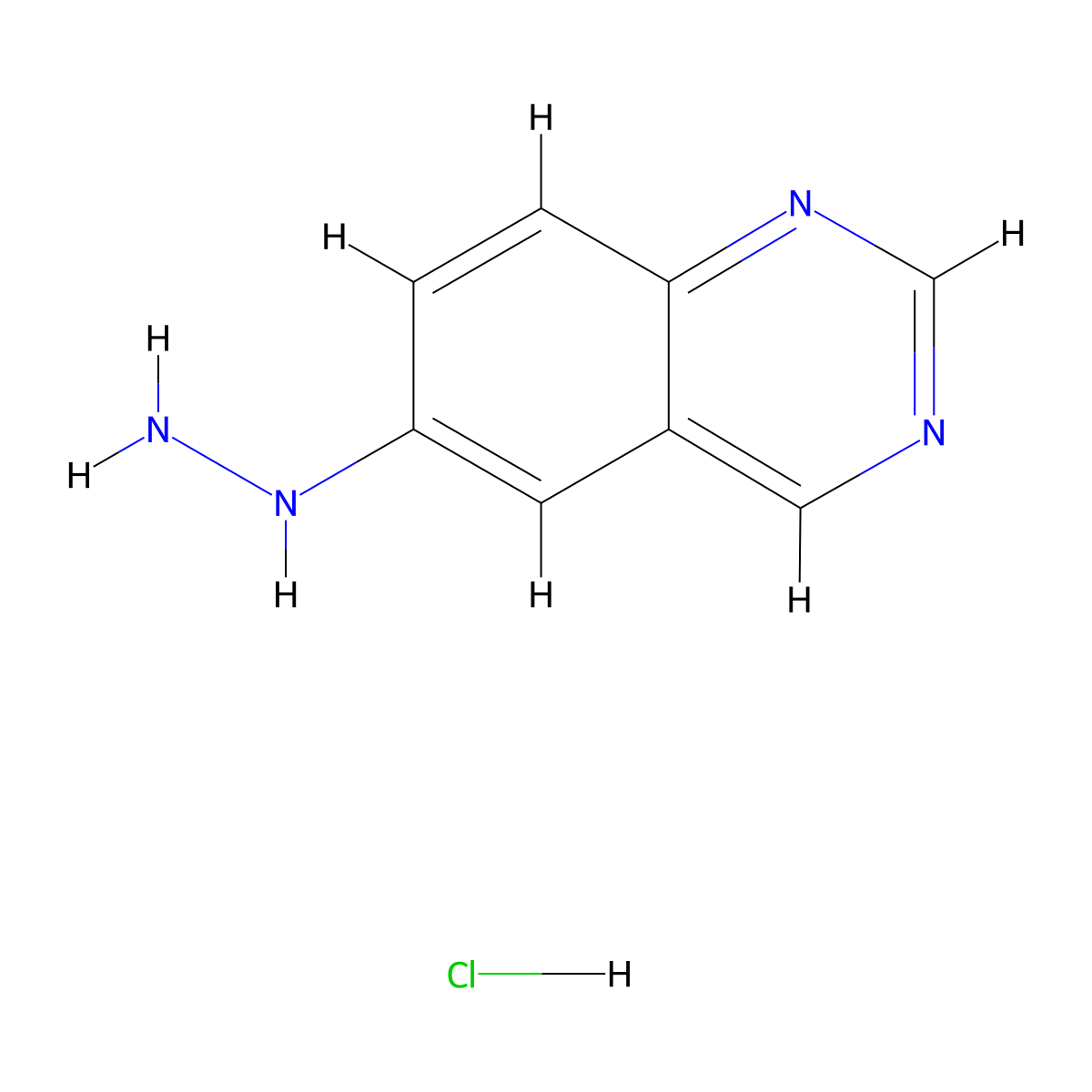 6-Hydrazinylquinazoline hydrochloride molecular structure, CAS 2411640-59-8