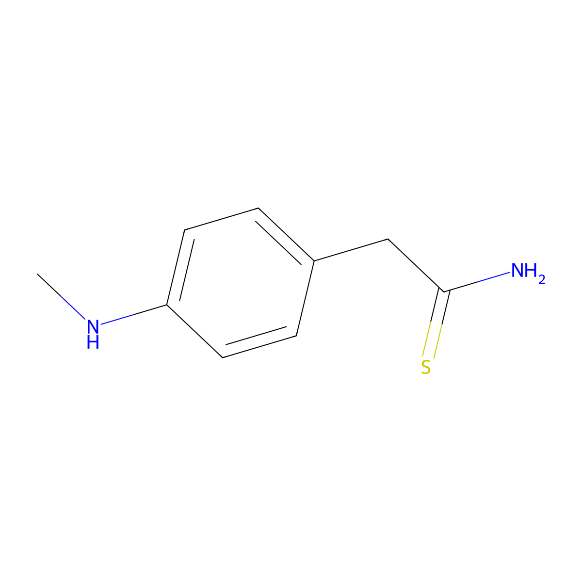 2-[4-(Methylamino)phenyl]ethanethioamide molecular structure, CAS 2411640-96-3