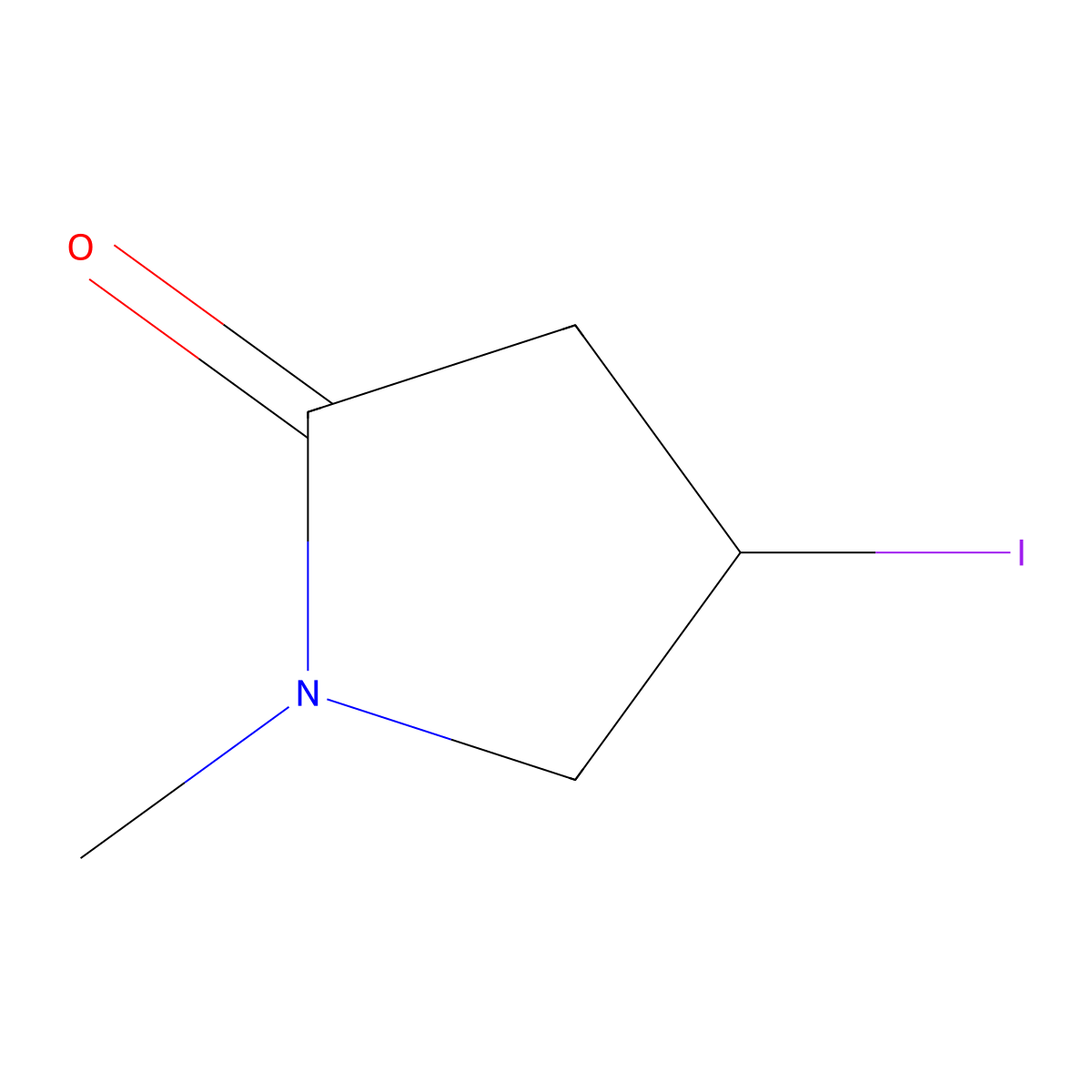 4-Iodo-1-methyl-pyrrolidin-2-one molecular structure, CAS 2411641-06-8