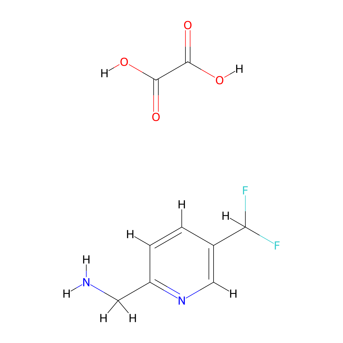 (5-(Difluoromethyl)pyridin-2-yl)methanamine oxalate molecular structure, CAS 2411641-51-3