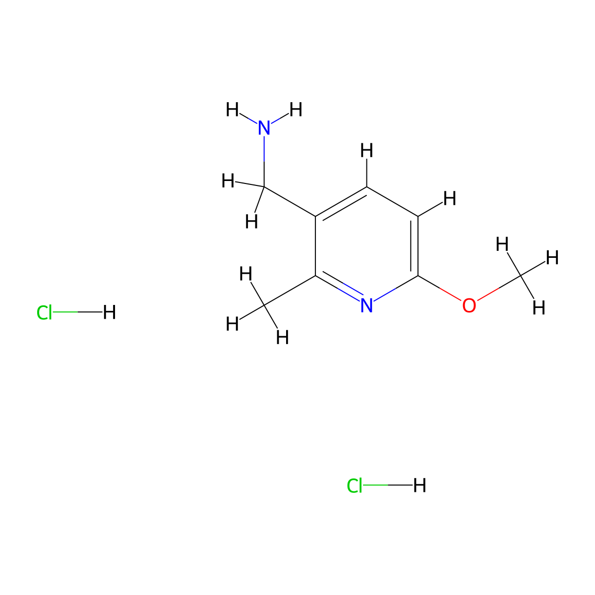 (6-Methoxy-2-methylpyridin-3-yl)methanamine dihydrochloride molecular structure, CAS 2411641-63-7