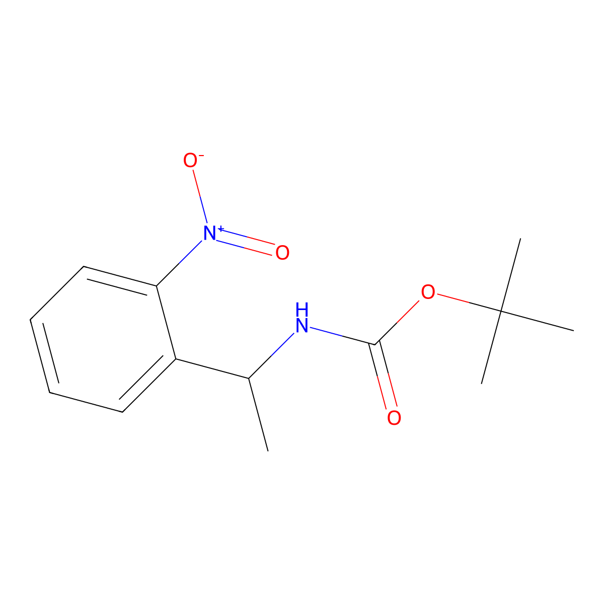 tert-Butyl (1-(2-nitrophenyl)ethyl)carbamate molecular structure, CAS 2411641-76-2