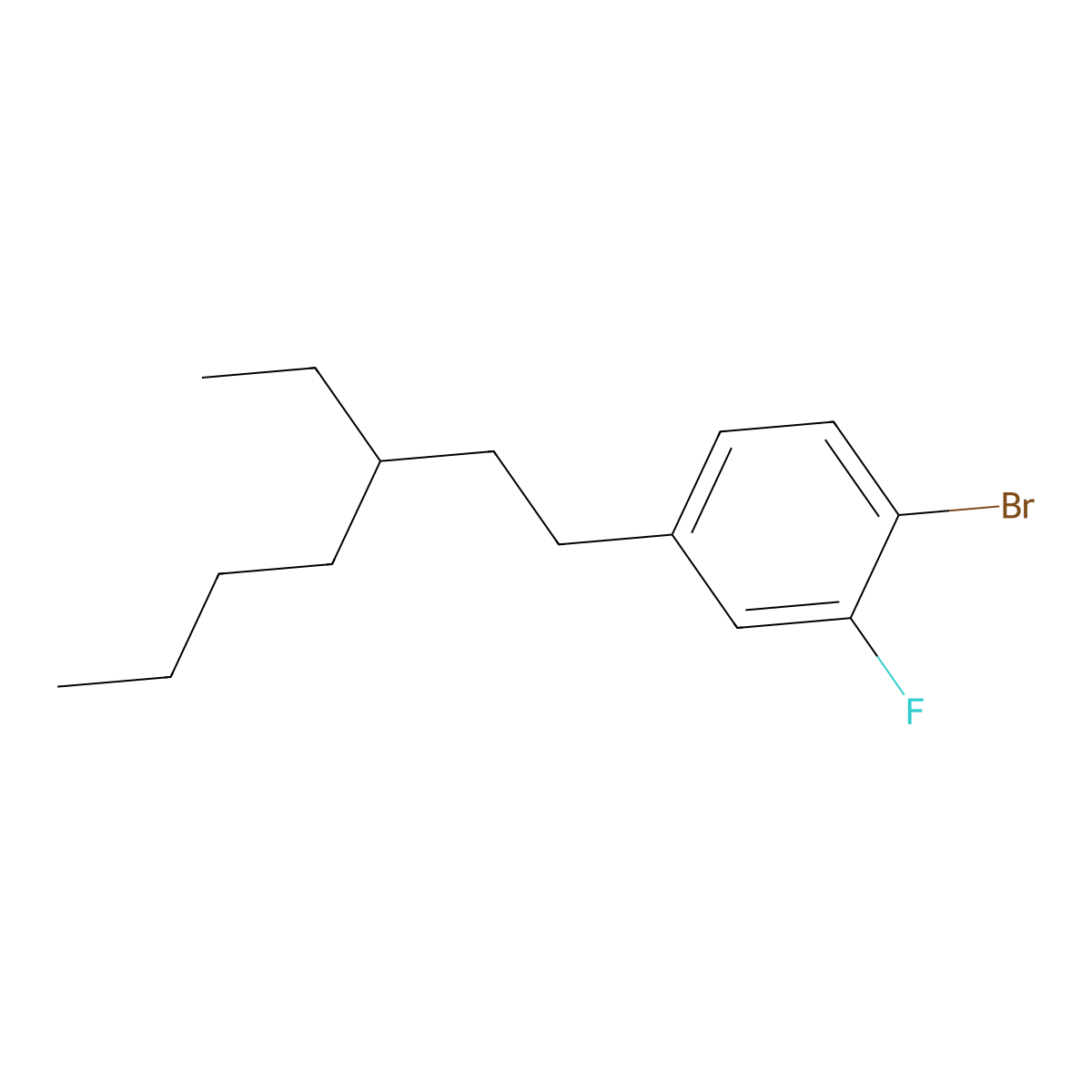 1-Bromo-4-(3-ethylheptyl)-2-fluorobenzene molecular structure, CAS 2411641-78-4