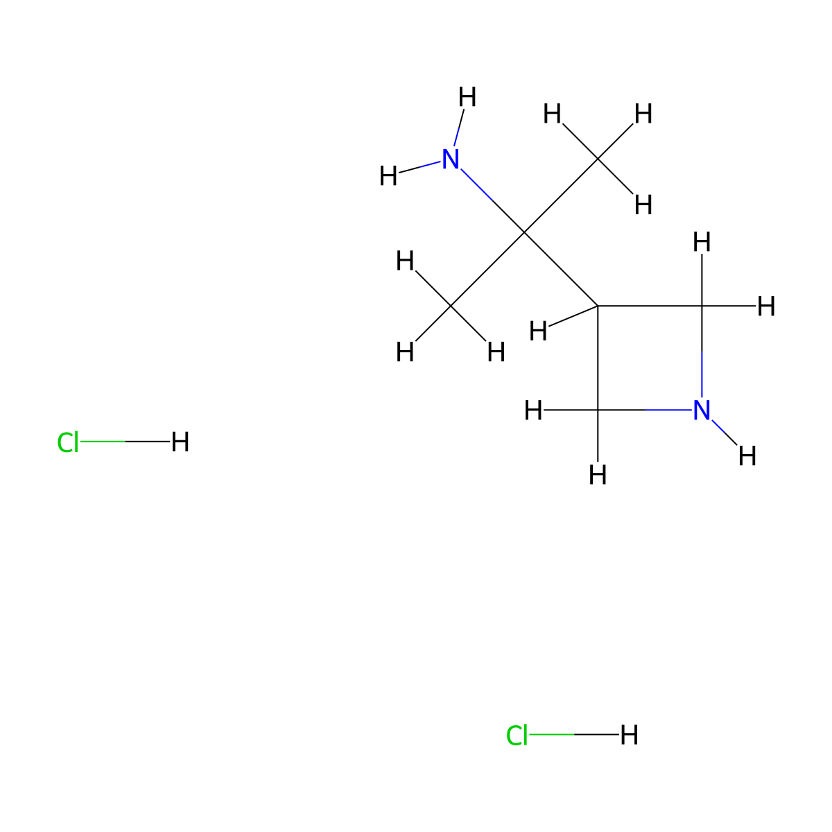 2-(Azetidin-3-yl)propan-2-amine dihydrochloride molecular structure, CAS 2411641-80-8